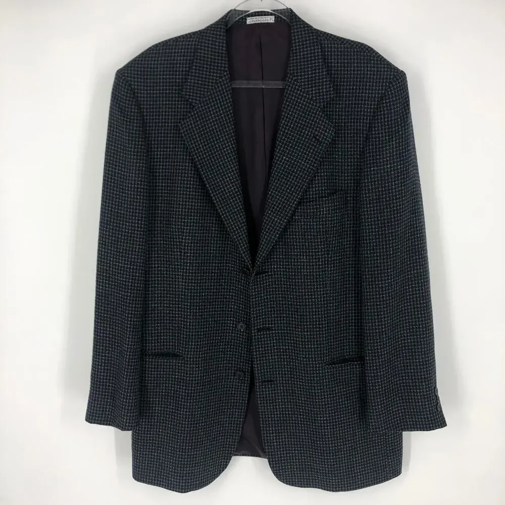 Gruppo GFT Sport Coat‎ Navy and Grey Grid Size 42L